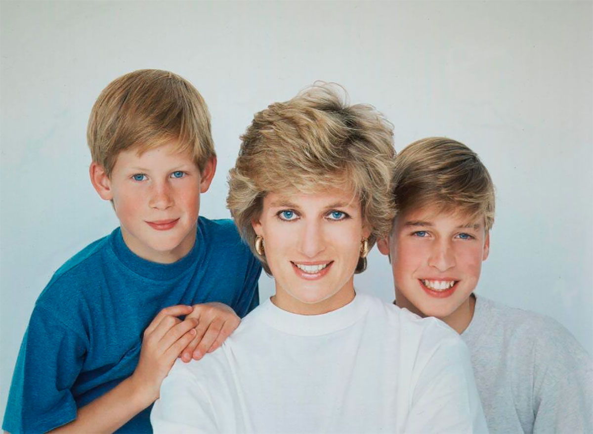 Harry, Diana and William