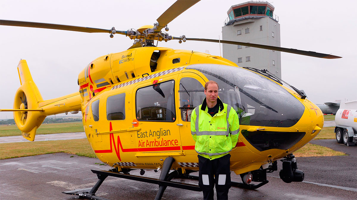 Prince William being a helicopter pilot » Elizabeth II of the United Kingdom
