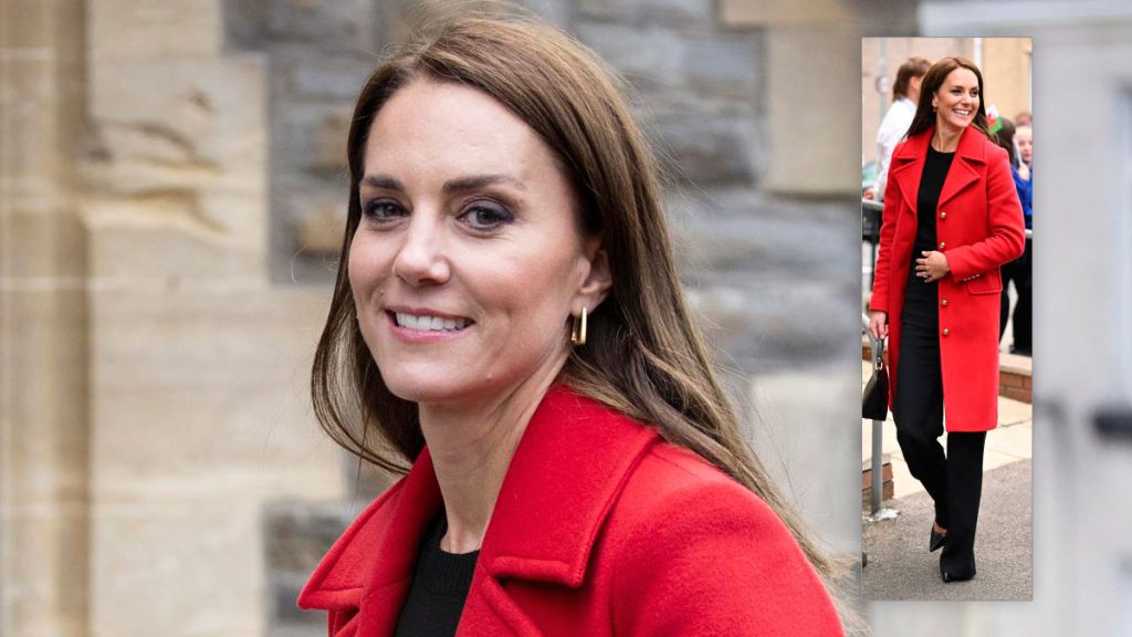 With a red coat! This is how the new Princess of Wales reappears (Photos) Kate Middleton red coat