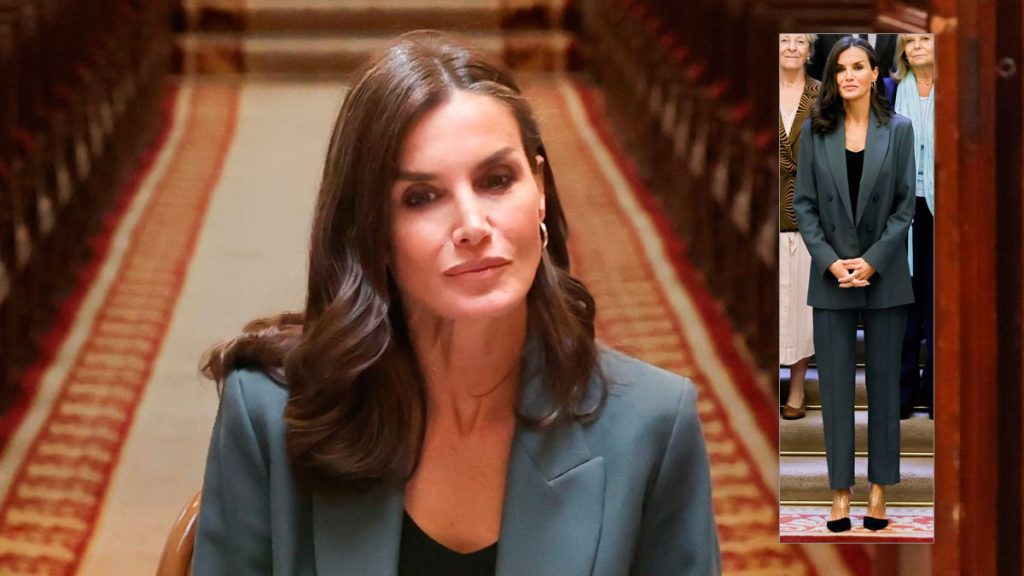 Queen Letizia's gray suit