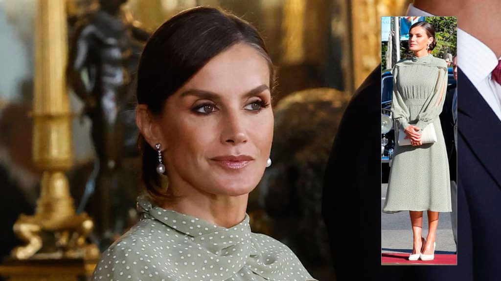 Queen Letizia of Spain on Hispanic Day
