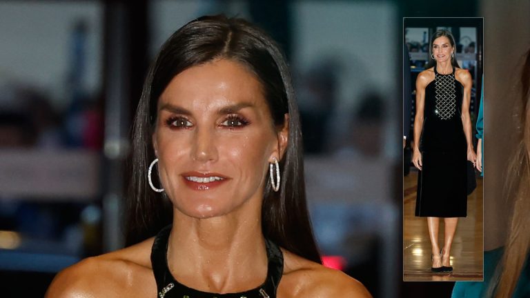 Queen Letizia makes an impact with her arms and modern look in Oviedo Queen Letizia in Asturias