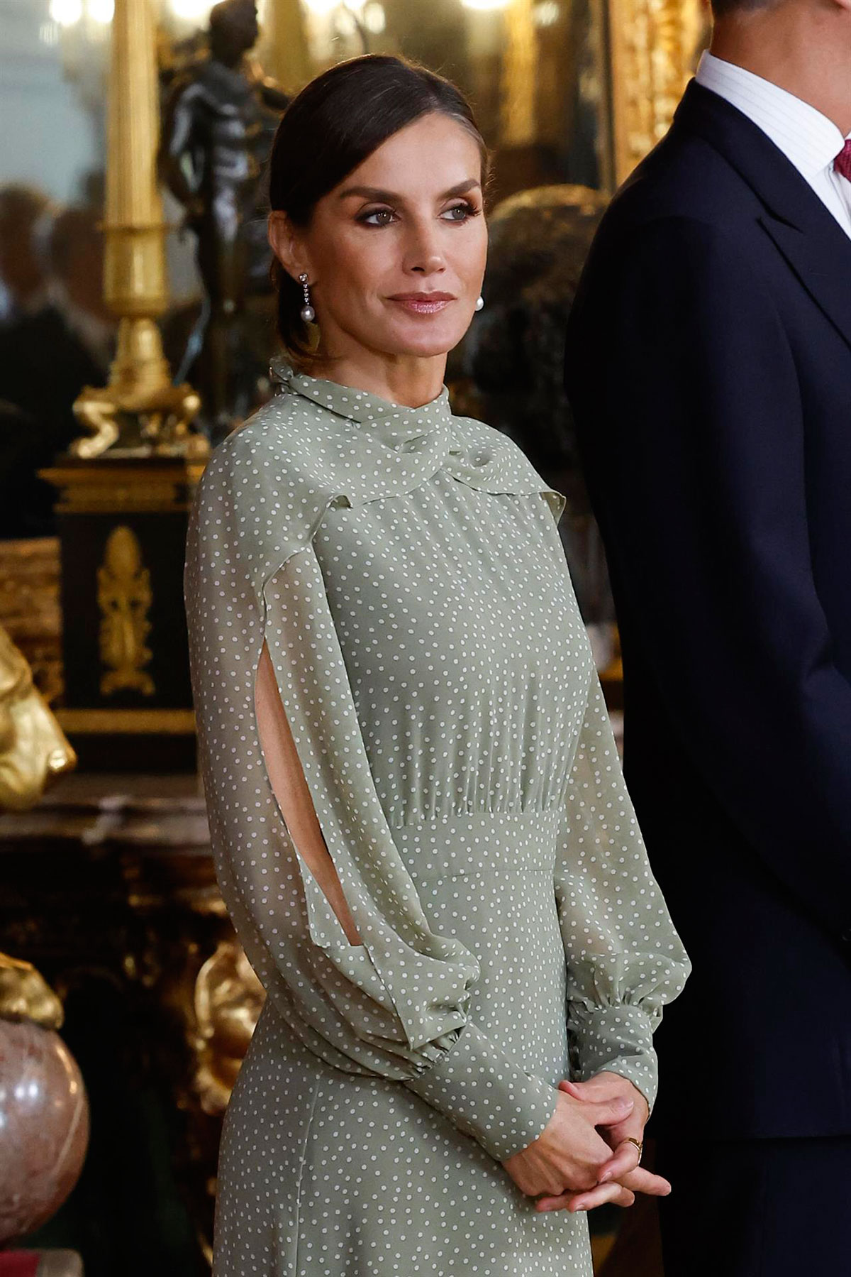 Queen Letizia of Spain on Hispanic Day