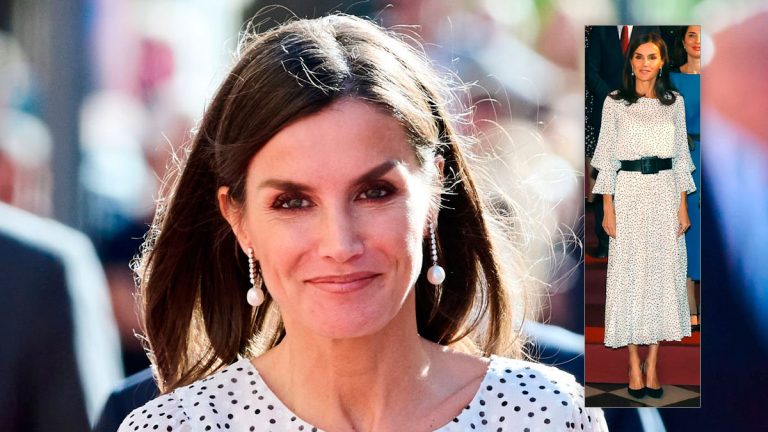 Queen Letizia wears a polka dot dress at the ‘Rei Jaume I Awards’ Queen Letizia at the Rei Jaume I Awards