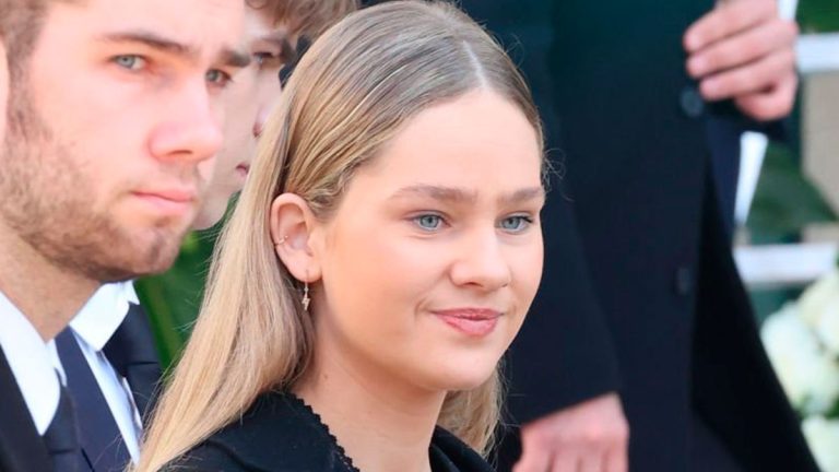 Irene Urdangarin reappearance causes impact for her astonishing change Irene Urdangarin at the funeral of Constantine of Greece