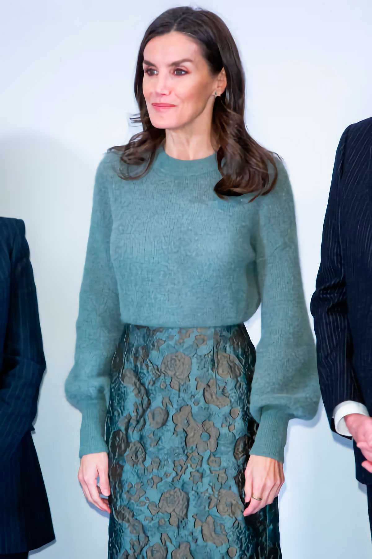 Queen Letizia of Spain wears green