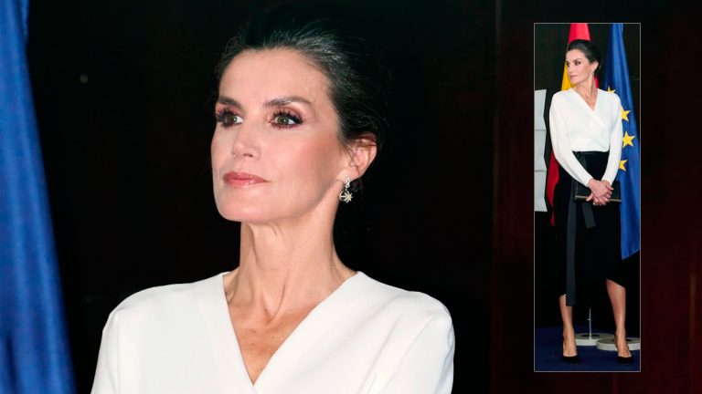 Queen Letizia gives another class of elegance in Angola Queen Letizia at Joan Miró's exhibition in Angola