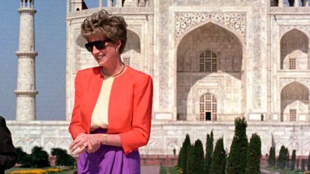 princess diana at taj mahal