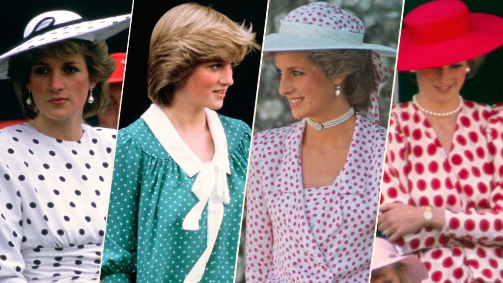 Polka dot print dress in royalty