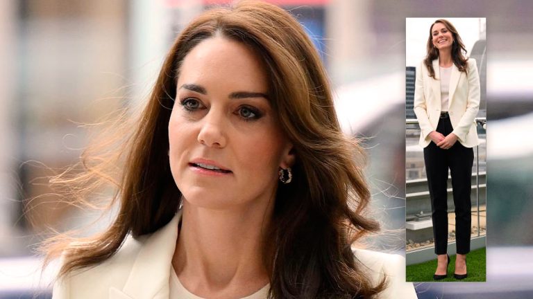 Kate Middleton has surprised again with one of her expensive outfits Kate Middleton in ivory crepe blazer