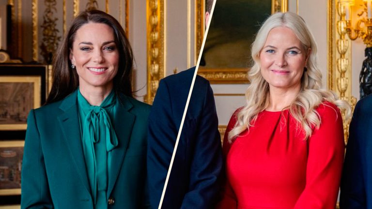 PHOTOS: Kate Middleton loses the style duel with Mette-Marit of Norway kate middleton green suit