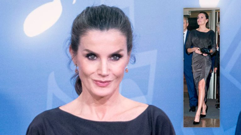 Queen Letizia wears a daring dress with a side slit in the skirt PHOTOS: Queen Letizia in a dress with a side slit in the skirt