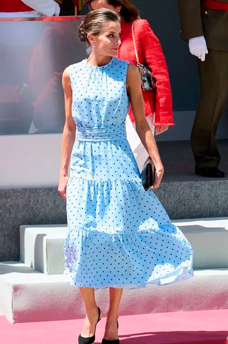 polka dot print dress