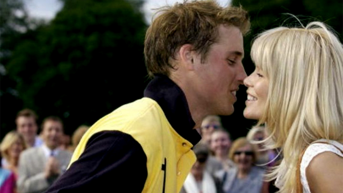Prince William kissing Claudia Schiffer