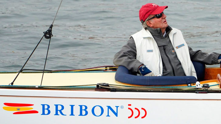 King Juan Carlos in his boat Bribon