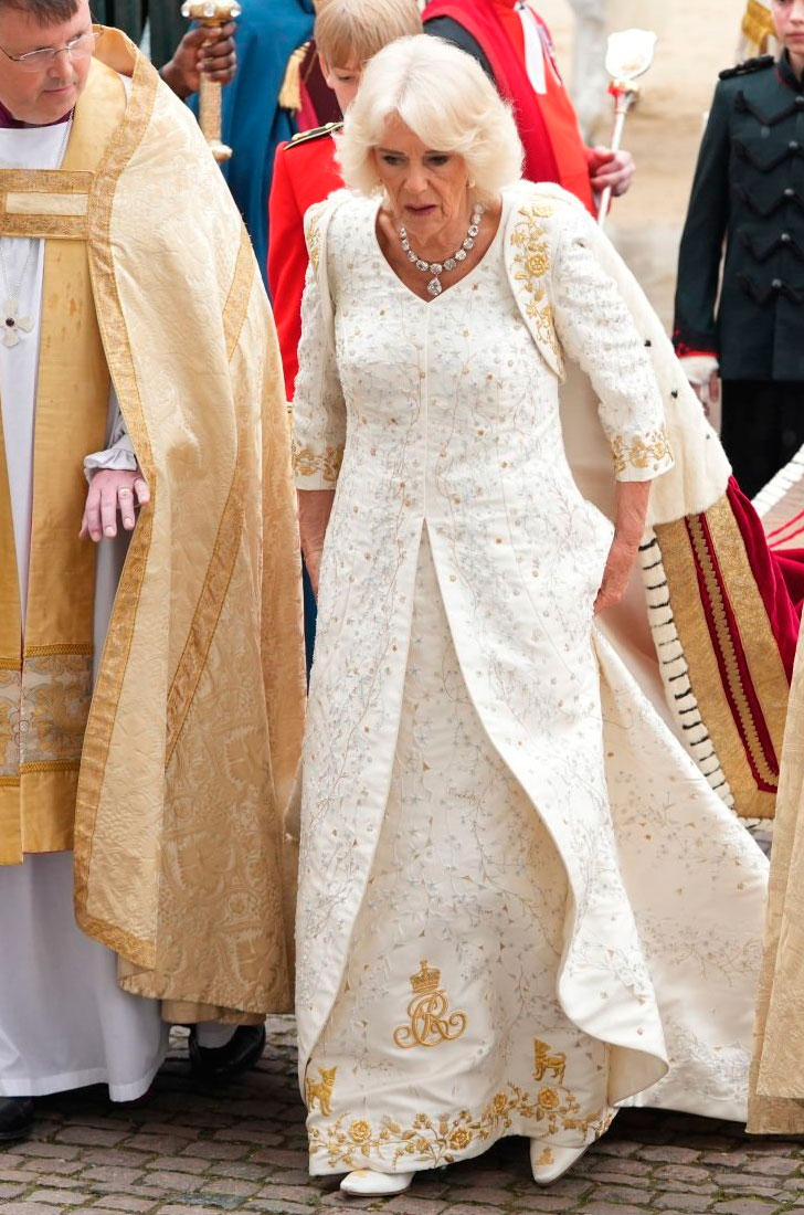 Queen Camilla's coronation gown
