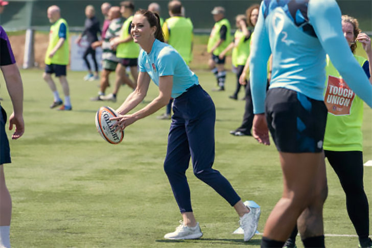 Kate Middleton rugby training