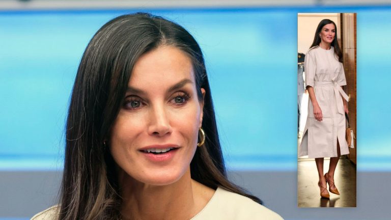 Queen Letizia gives a new life to a classic Massimo Dutti dress Queen Letizia in Massimo Dutti dress