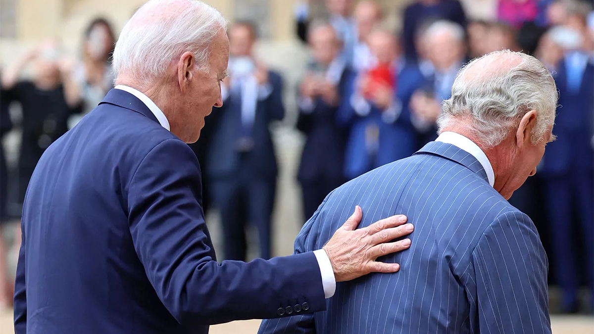 Biden touches King Charles