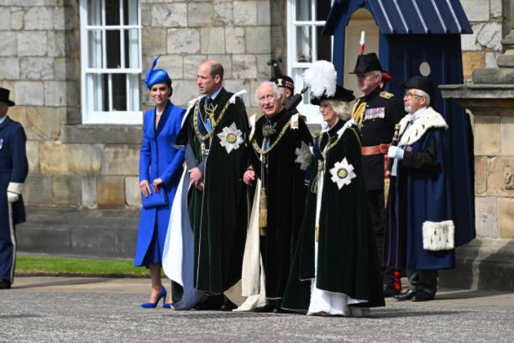 The Prince and Princess of Wales with King Charles and Queen Camilla