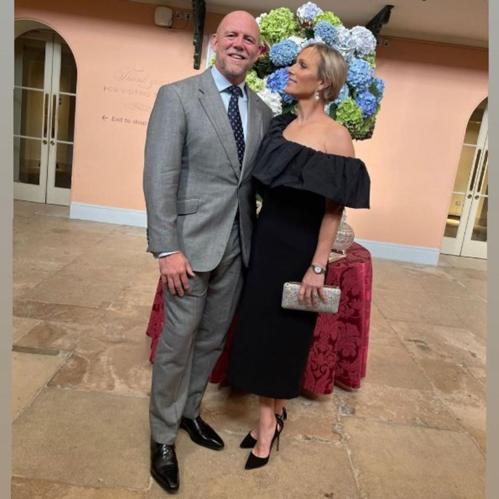Zara Tindall black dress