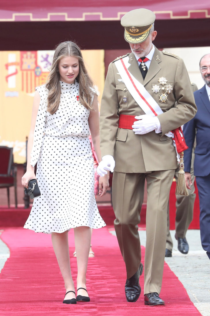 Princess Leonor's polka dot dress at the Military Academy