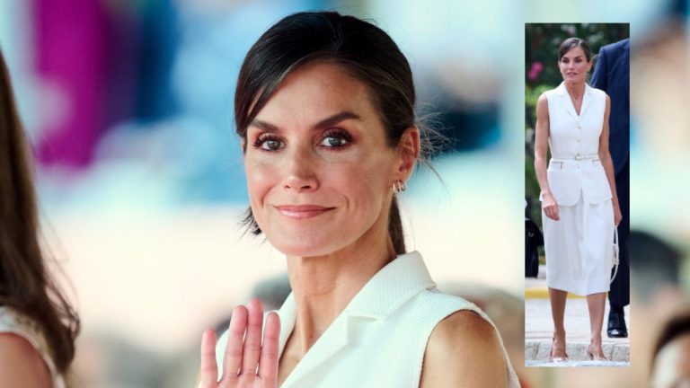 Queen Letizia wore all white during her visit to the General Military Academy Queen Letizia's style at the Military Academy