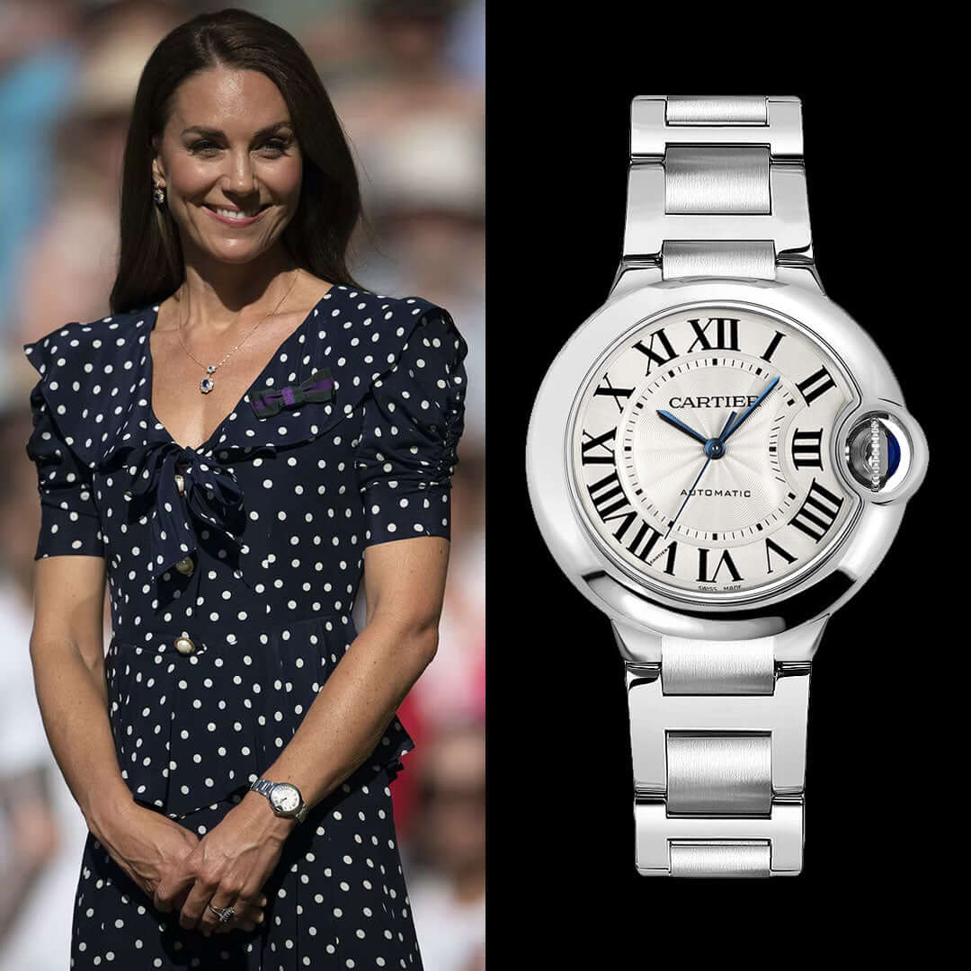Detailed view of Kate Middleton's Cartier watch