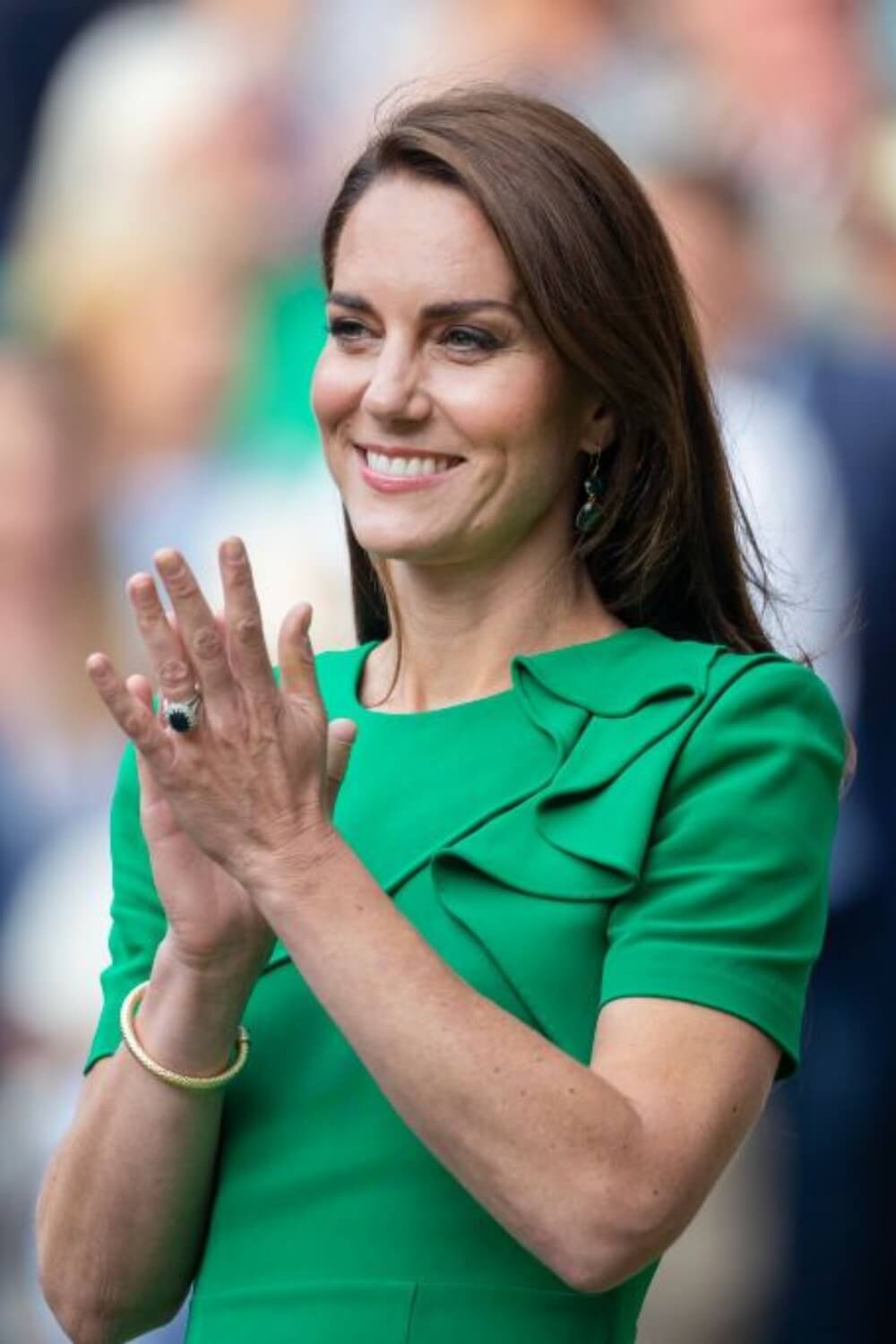 Kate Middleton wearing a diamond tennis bracelet