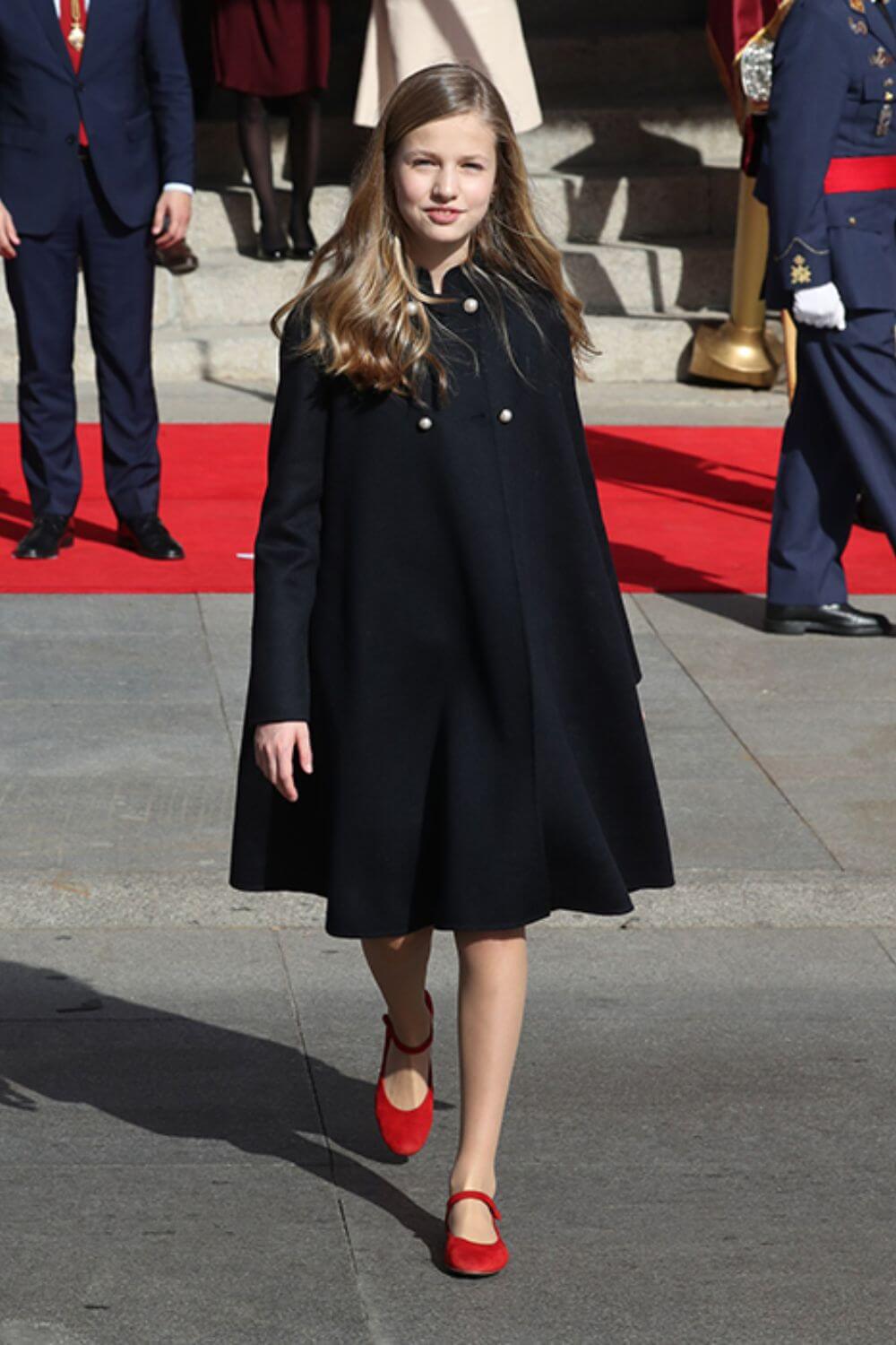 Princess Leonor in a sophisticated black gown