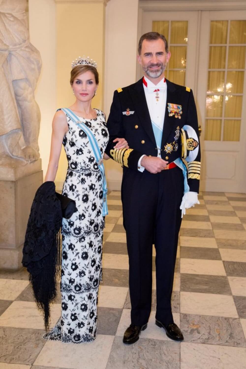 Queen Letizia wearing the Asturias Ansorena Tiara