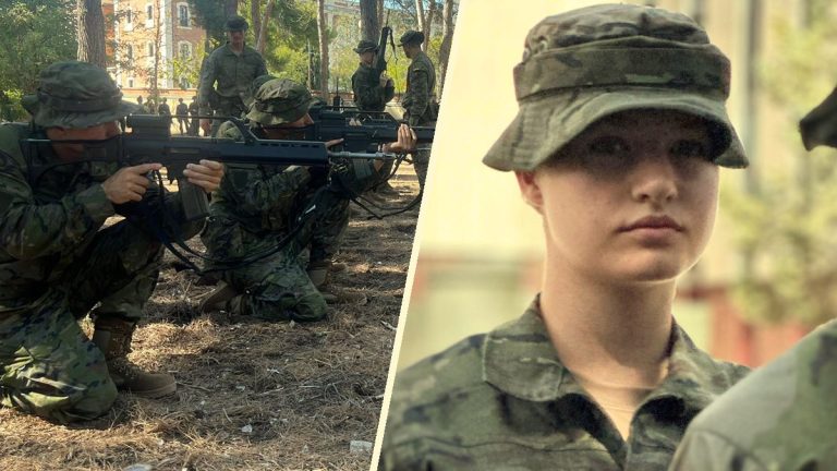 Princess Leonor started handling rifles in the army Princess Leonor begins her training with armaments