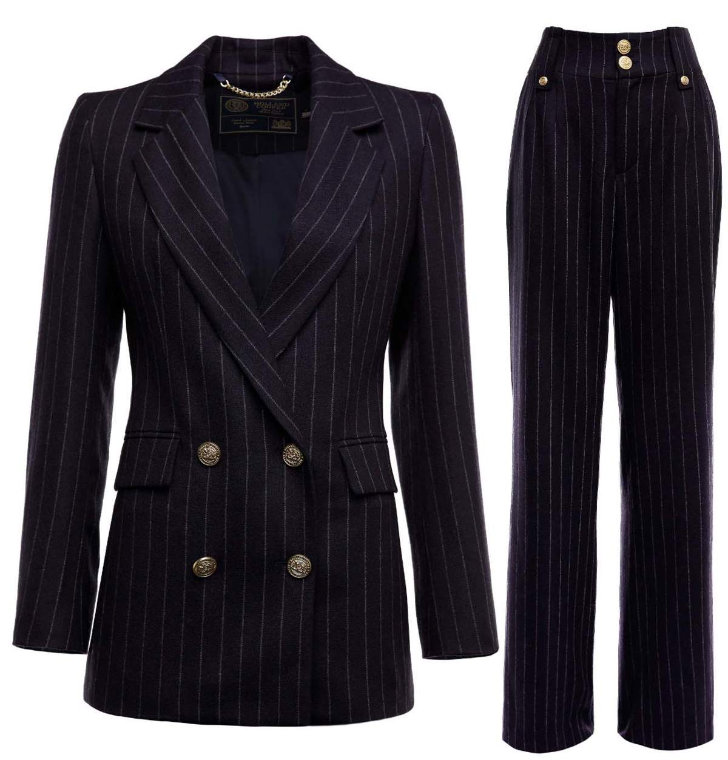 Navy blue suit by Holland Cooper