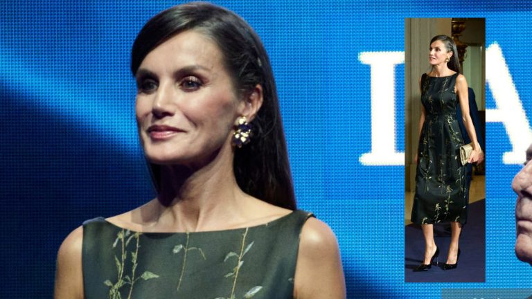 Queen Letizia looks very elegant with her new clothes and accessories: How much does her new handbag cost? Queen Letizia at La Vanguardia Awards