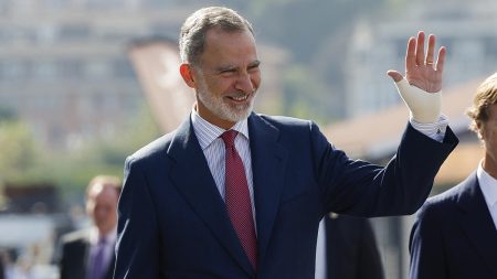 Injury of King Felipe's hand