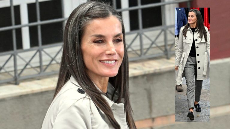 PHOTOS: Queen Letizia wears trench coat and moccasins in Tenerife Queen Letizia's styling in Tenerife