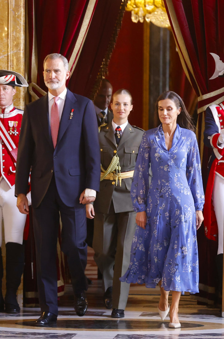 King Felipe and Queen Letizia and Princess Leonor