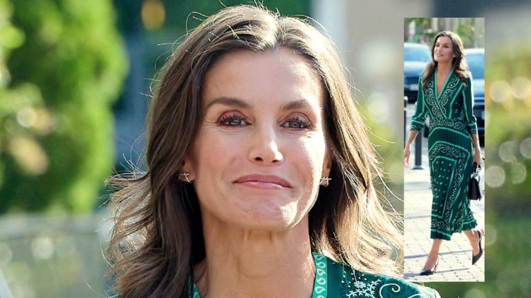 Queen Letizia’s styling on World Mental Health Day concealed a great meaning Queen Letizia in green dress on World Mental Health Day