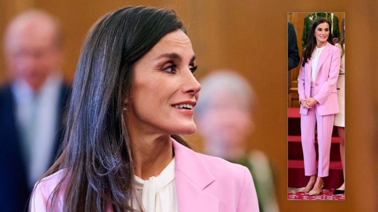Queen Letizia recycles Hugo Boss outfit to give her daughters the spotlight Queen Letizia recycles pink Hugo Boss suit