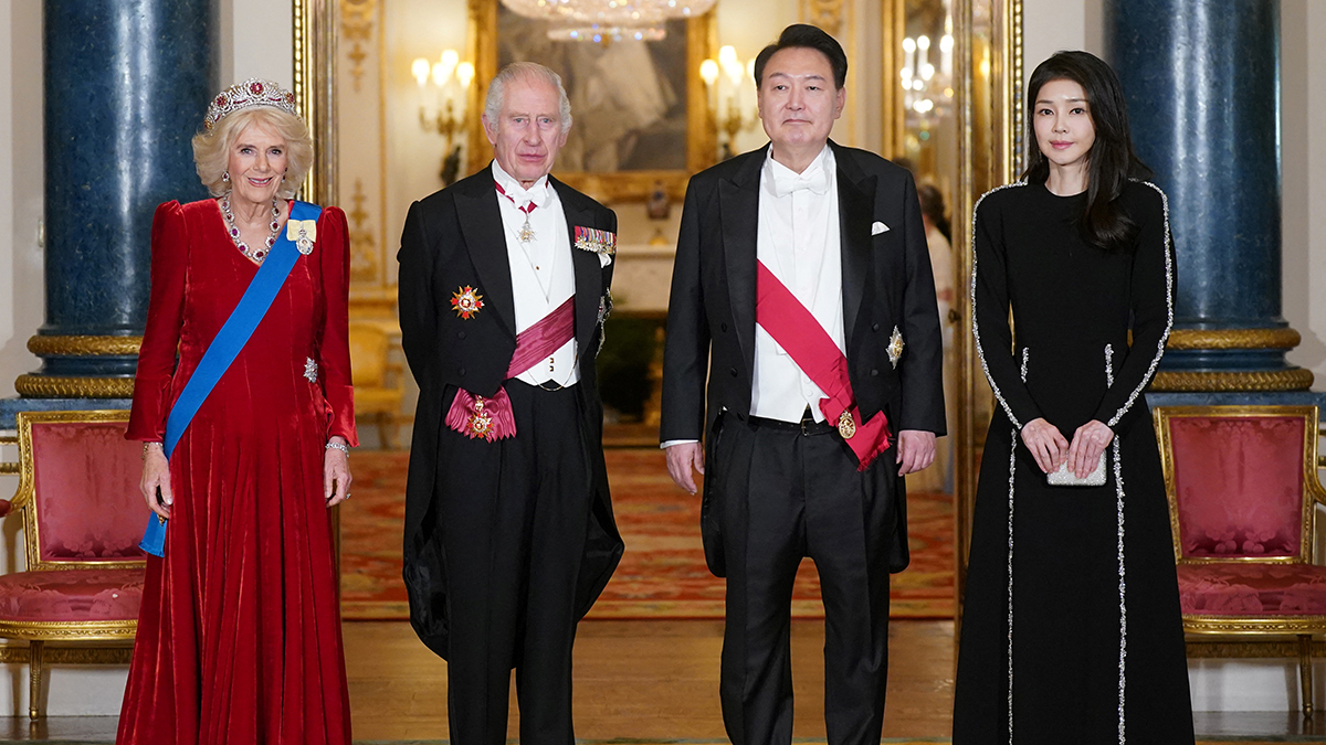 Queen Camilla wore the Burmese ruby tiara