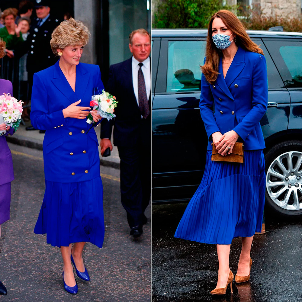 Kate Middleton and Princess Diana.