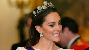 Kate Middleton wears the Strathmore Rose tiara