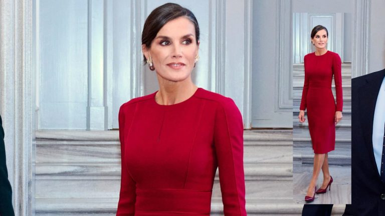 PHOTOS: Queen Letizia wears red on her arrival in Denmark Queen Letizia's styling in Denmark