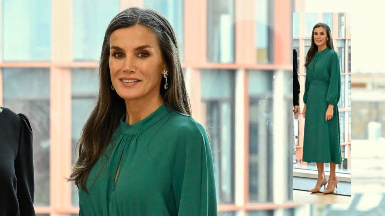 Queen Letizia’s elegant green midi dress triumphs during her state visit to Denmark Queen Letizia's green dress in Denmark