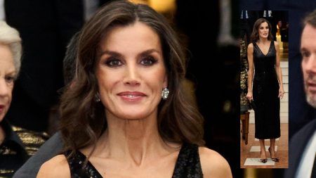 Queen Letizia's black sequined dress