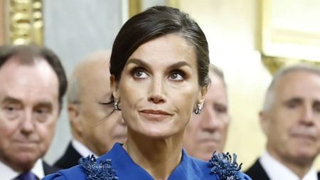 Queen Letizia at the swearing-in of the Constitution