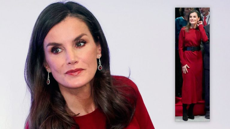 Queen Letizia’s impeccable winter styling: a dress by Dries Van Noten and a cape coat by Carolina Herrera Queen Letizia in Asturias