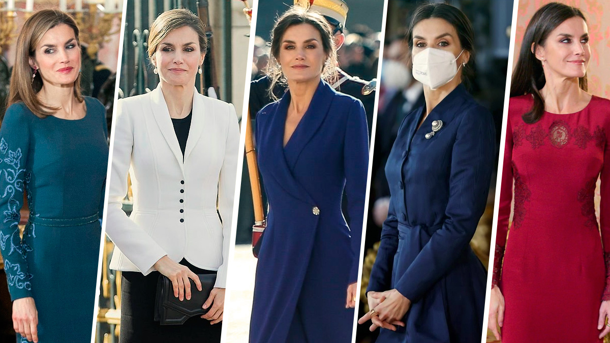 Queen Letizia's outfits at the Military Parade