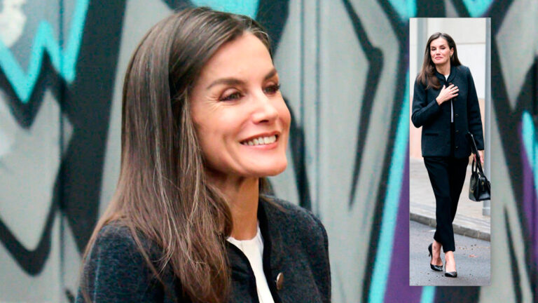 Queen Letizia wears a vintage Austrian jacket and earrings that are a nod to Denmark Queen Letizia's Austrian jacket