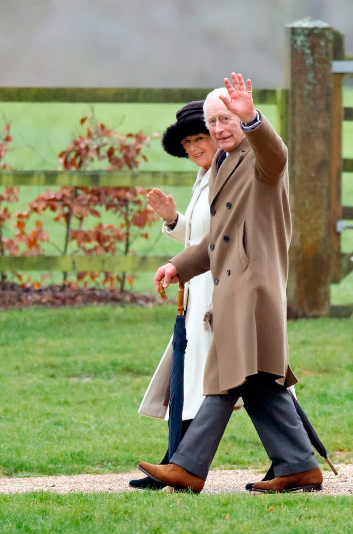 Charles III and Camilla attend the Sunday service at the Church of St Mary Magdalene.